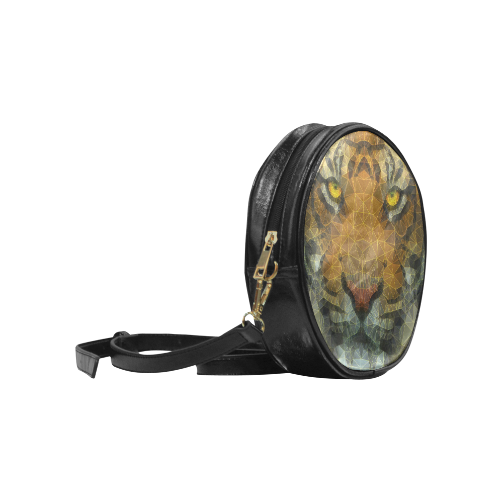 polygon tiger Round Sling Bag (Model 1647)