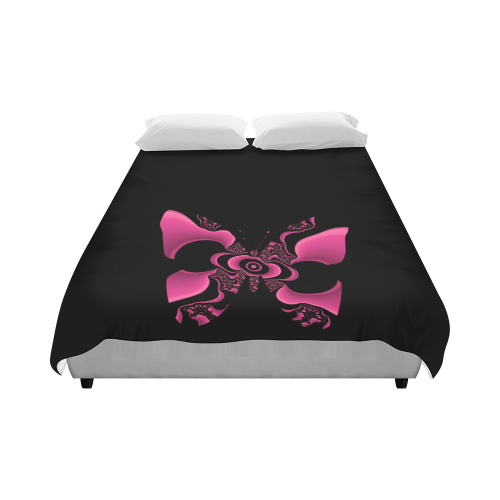black and pink butterfly Duvet Cover 86"x70" ( All-over-print)