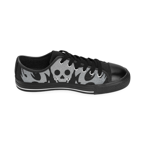 SKULL SILVER LUXURY Men's Classic Canvas Shoes (Model 018)