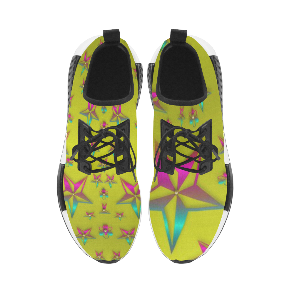 Flower Power Stars Men’s Draco Running Shoes (Model 025)