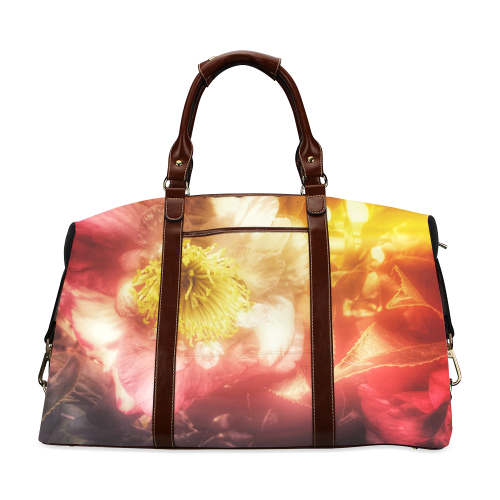 Pink Winter Flower Classic Travel Bag (Model 1643)