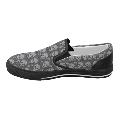 SKULLS EVOLUTION Women's Slip-on Canvas Shoes (Model 019)