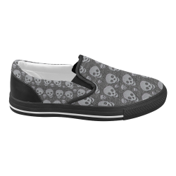 SKULLS EVOLUTION Women's Slip-on Canvas Shoes (Model 019)