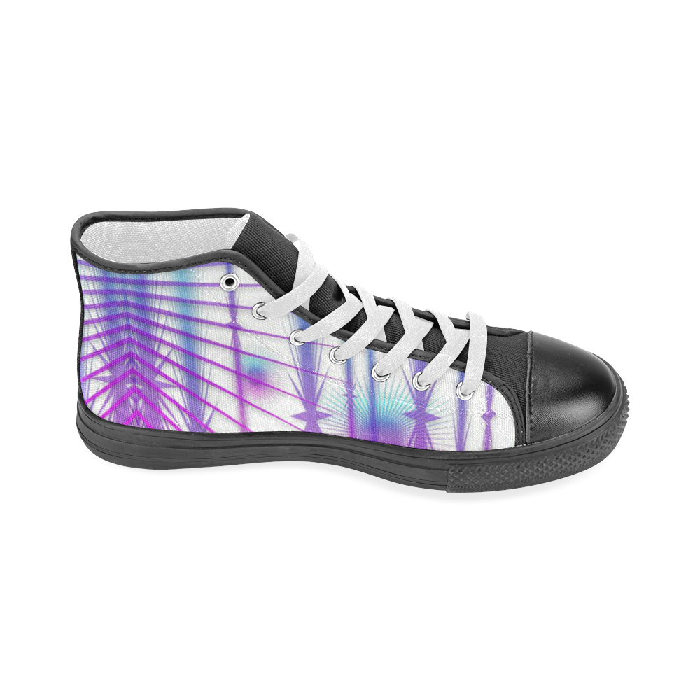 Star fall in rainbow landscape Men’s Classic High Top Canvas Shoes (Model 017)