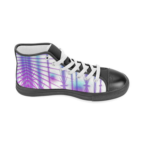 Star fall in rainbow landscape Men’s Classic High Top Canvas Shoes (Model 017)