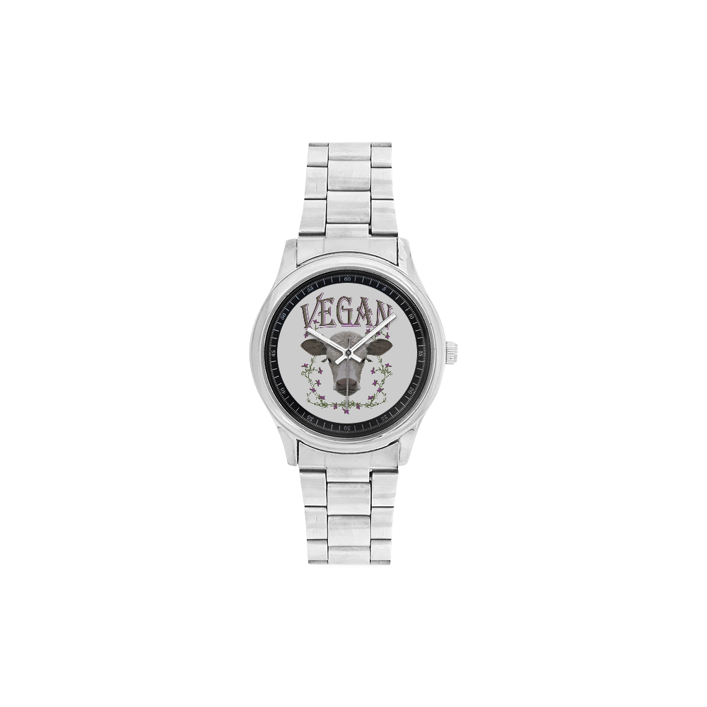 VEGAN CALF Men's Stainless Steel Watch(Model 104)