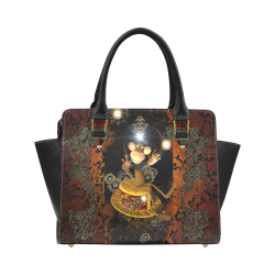 Steampunk, funny monkey Classic Shoulder Handbag (Model 1653)