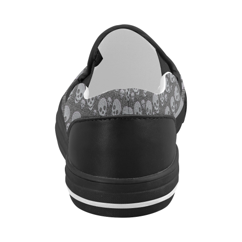 SKULLS EVOLUTION Women's Slip-on Canvas Shoes (Model 019)