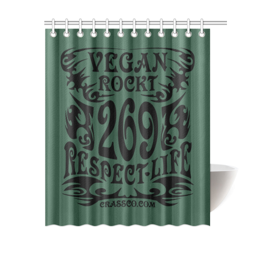 VEGAN RESPECT LIFE Shower Curtain 60"x72"