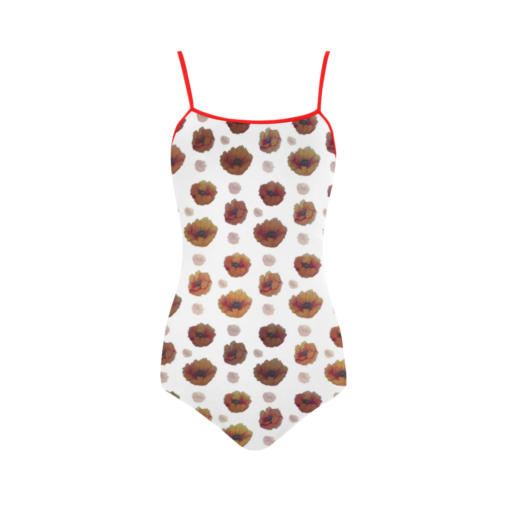 Poppies Strap Swimsuit ( Model S05)
