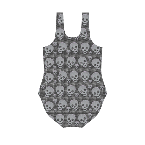 SKULLS REVOLUTION Vest One Piece Swimsuit (Model S04)