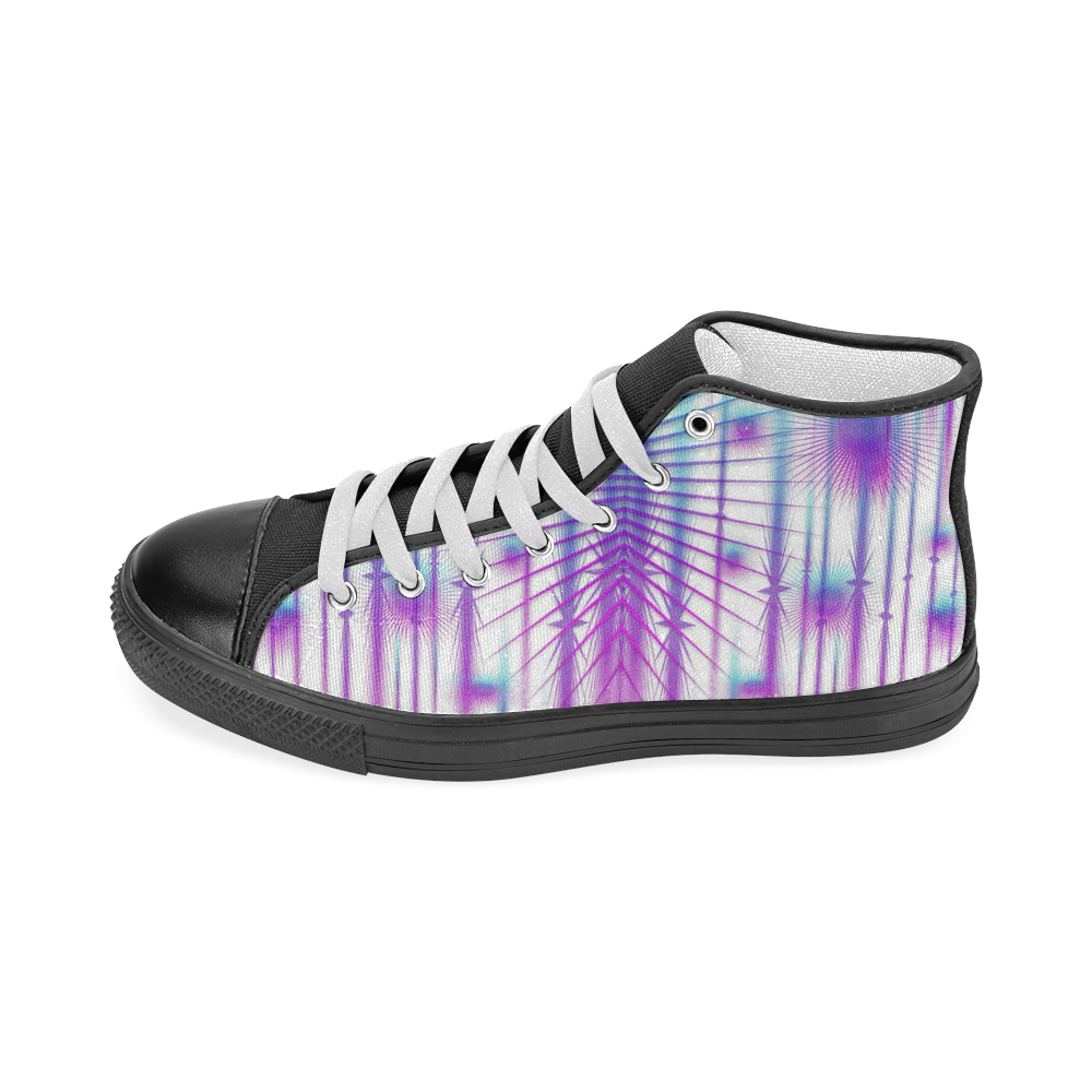 Star fall in rainbow landscape Men’s Classic High Top Canvas Shoes (Model 017)