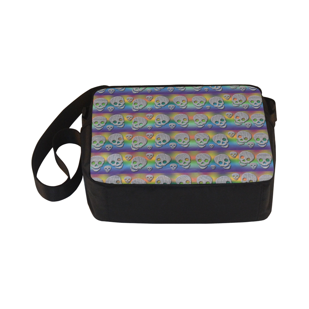 SKULLS MULTICOLOR Classic Cross-body Nylon Bags (Model 1632)