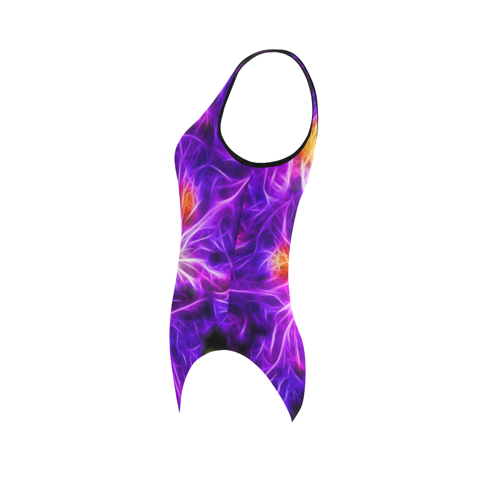 Rhododendron Topaz Vest One Piece Swimsuit (Model S04)