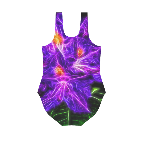 Rhododendron Topaz Vest One Piece Swimsuit (Model S04)