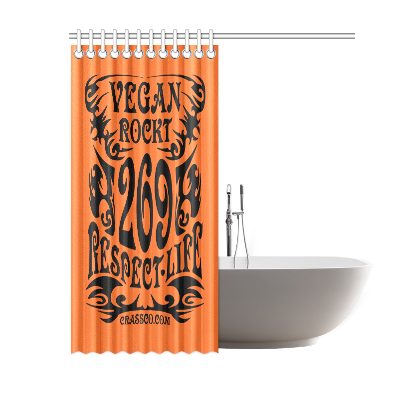 VEGAN ROCKT BATH Shower Curtain 60"x72"