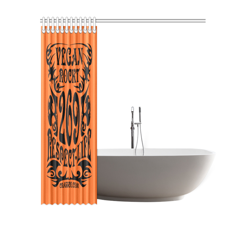 VEGAN ROCKT BATH Shower Curtain 60"x72"