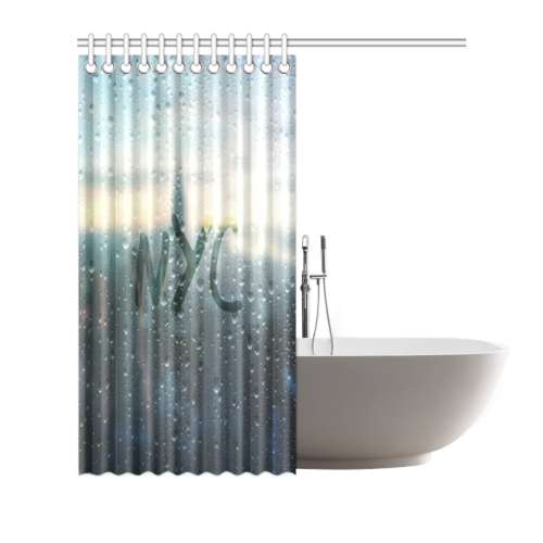 Rainy Day in NYC Shower Curtain 72"x72"