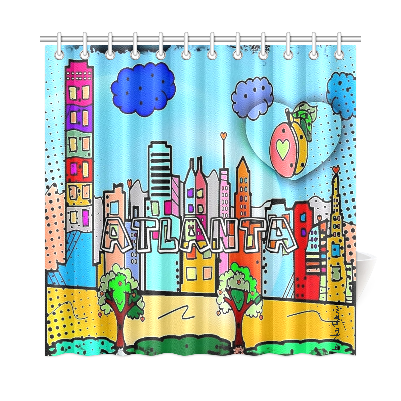 Atlanta by Nico Bielow Shower Curtain 72"x72"