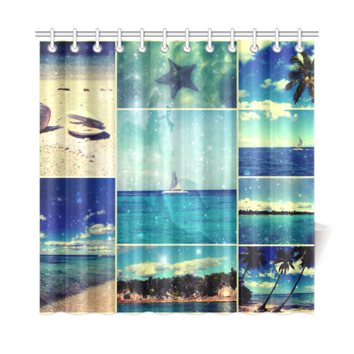 Starry Starry Caribbean Night Shower Curtain 72"x72"