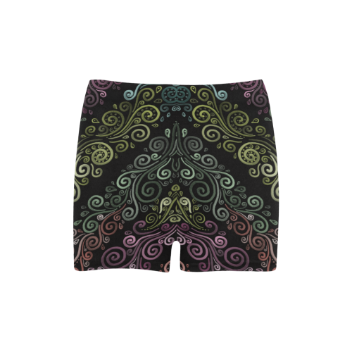 Psychedelic pastel rainbow Briseis Skinny Shorts (Model L04)