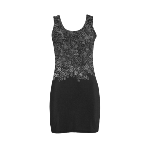 Black+White Rose Medea Vest Dress (Model D06)