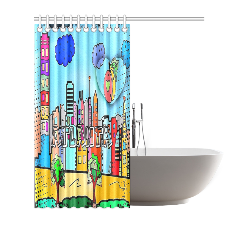 Atlanta by Nico Bielow Shower Curtain 72"x72"