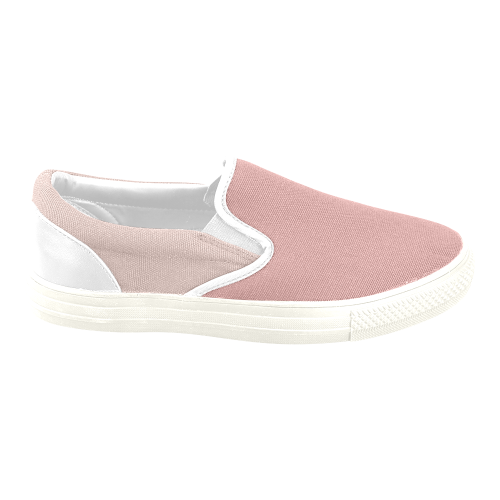Rosette and Rose Smoke Women's Unusual Slip-on Canvas Shoes (Model 019)