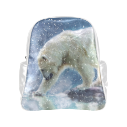 A polar bear at the water Multi-Pockets Backpack (Model 1636)