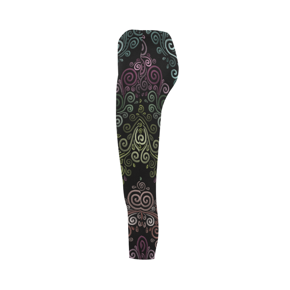 Psychedelic pastel Capri Legging (Model L02)