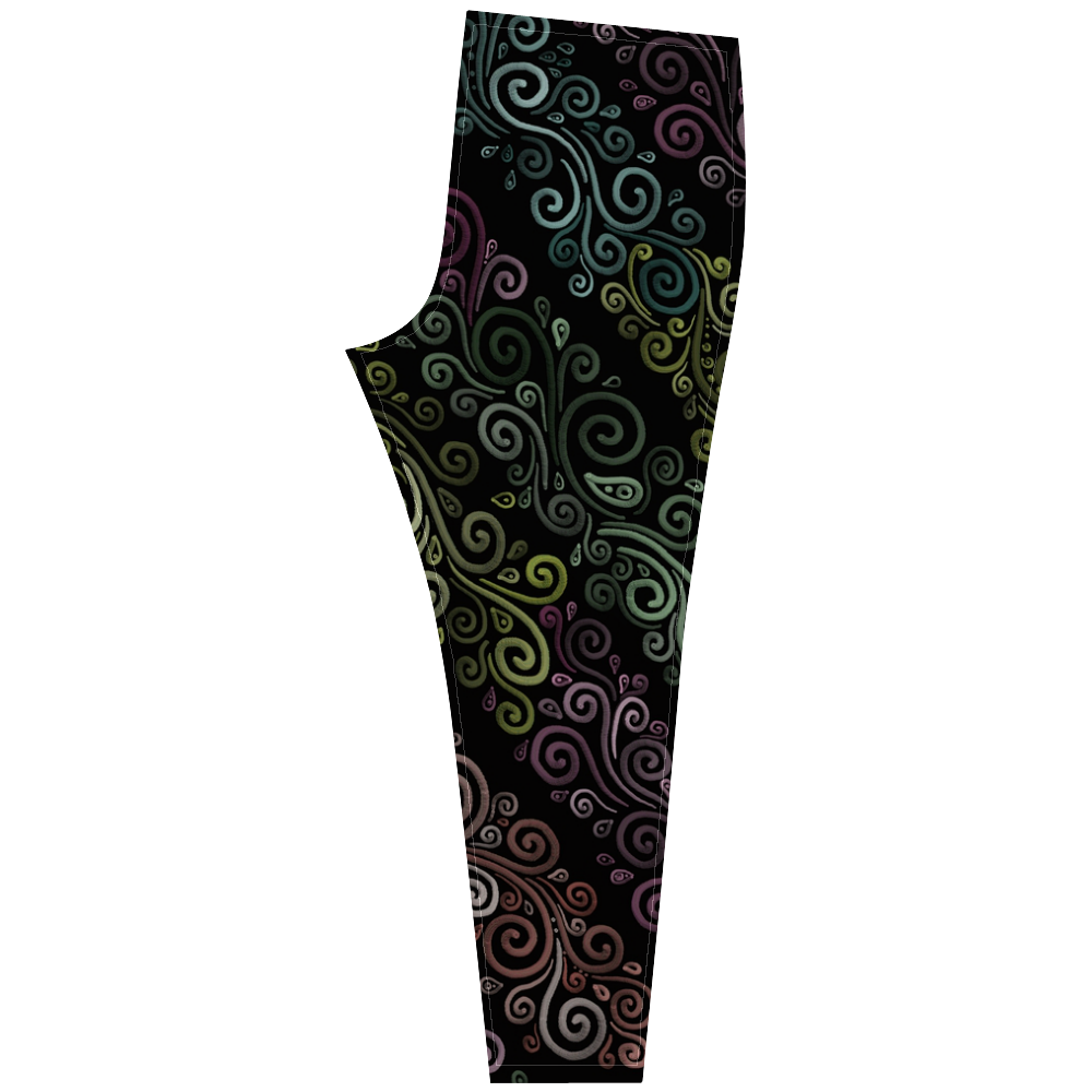 Psychedelic pastel rainbow Cassandra Women's Leggings (Model L01)