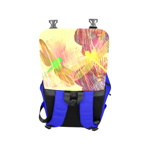 Dragonflies & Flowers Summer Casual Shoulders Backpack (Model 1623)