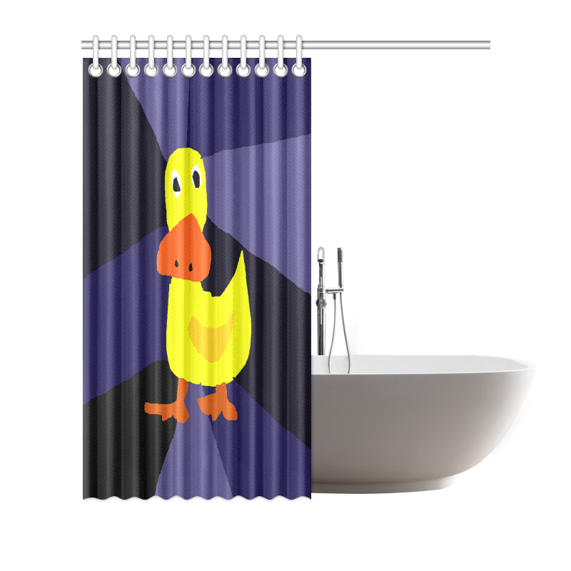 Funny Yellow Duck Art Shower Curtain 72"x72"