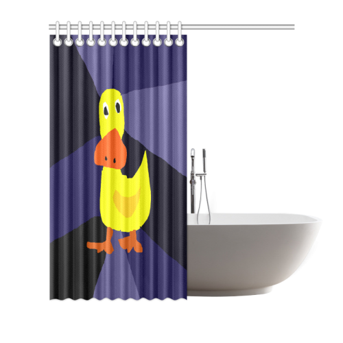 Funny Yellow Duck Art Shower Curtain 72"x72"