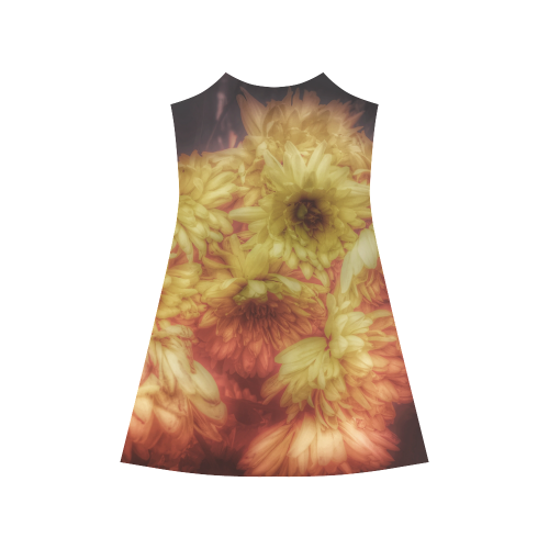 Yellow Chrysanthemums Alcestis Slip Dress (Model D05)