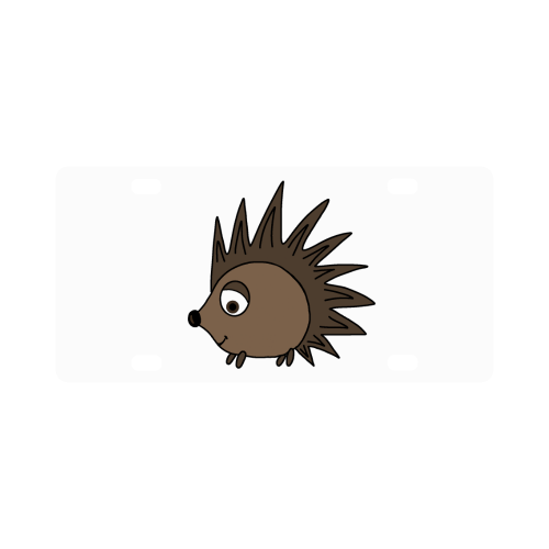 Cute Cartoon Hedgehog Classic License Plate