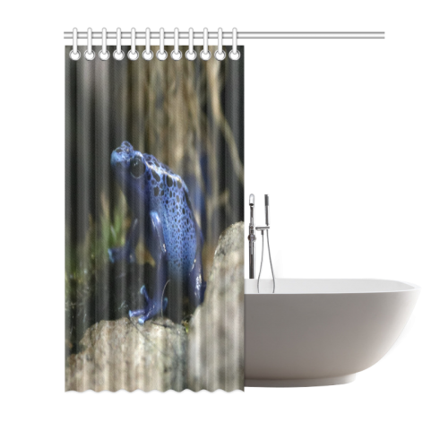 Blue Poison Arrow Frog Shower Curtain 72"x72"
