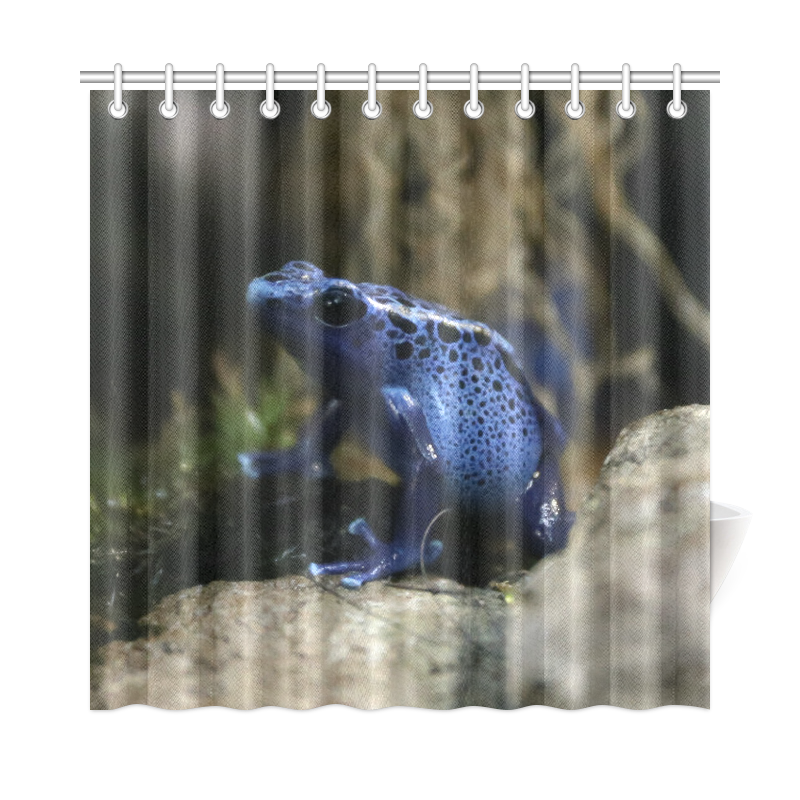 Blue Poison Arrow Frog Shower Curtain 72"x72"