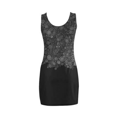 Black+White Rose Medea Vest Dress (Model D06)
