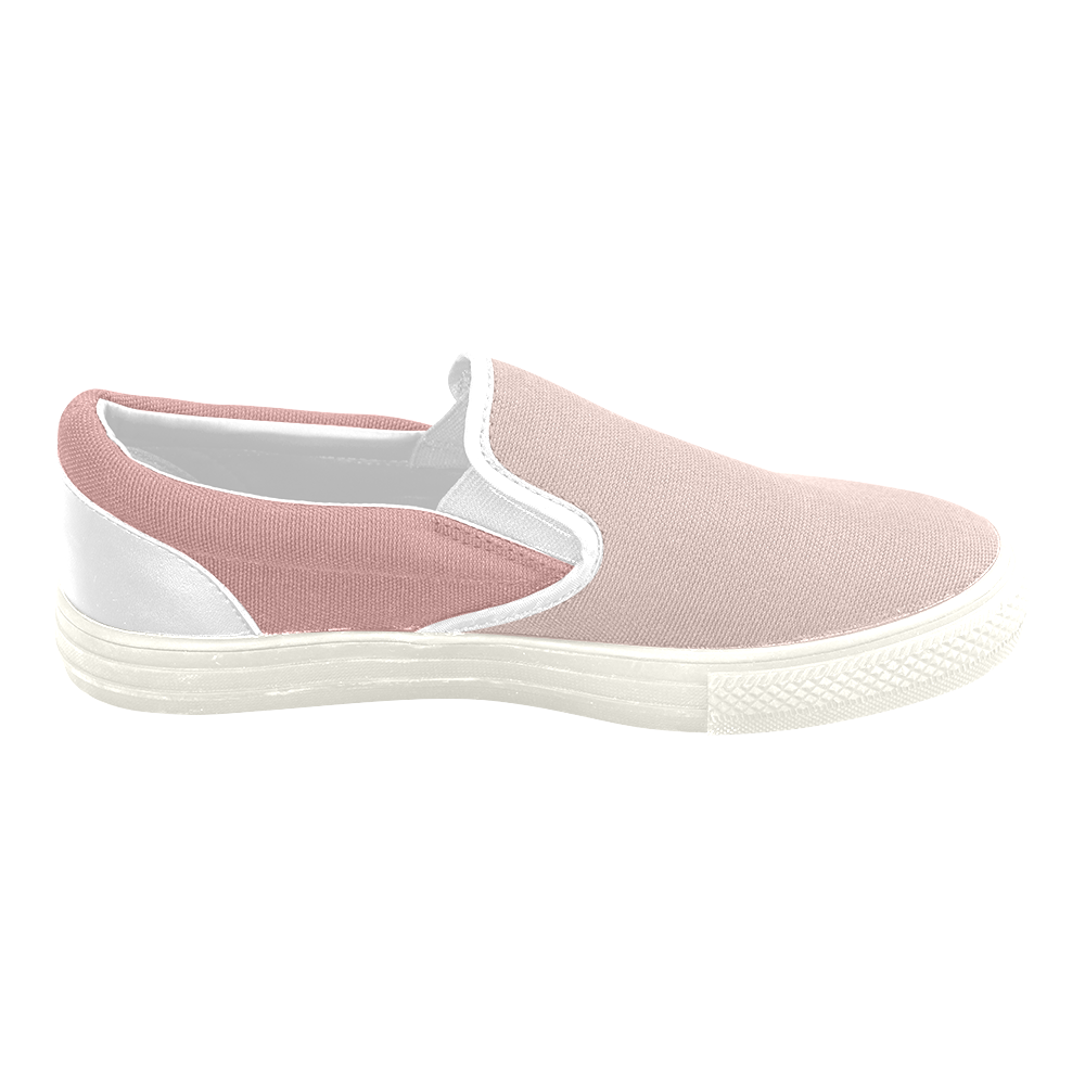 Rosette and Rose Smoke Women's Unusual Slip-on Canvas Shoes (Model 019)