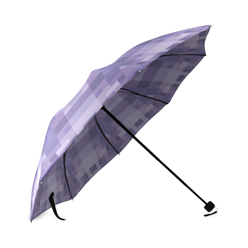 Purple Color Blocks Foldable Umbrella (Model U01)