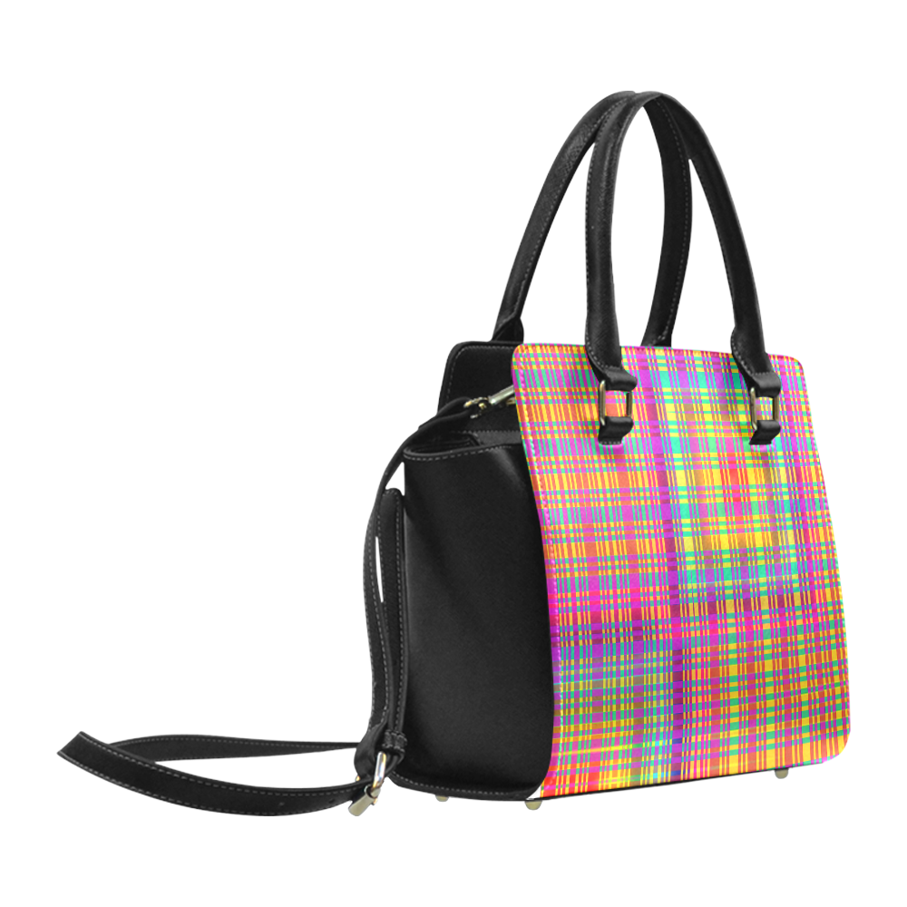 Rainbow Tartan Classic Shoulder Handbag (Model 1653)