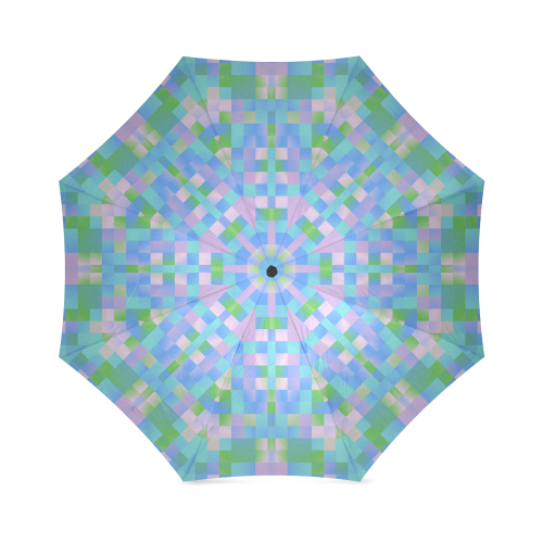 Beautiful Pastel Mosaic Foldable Umbrella (Model U01)