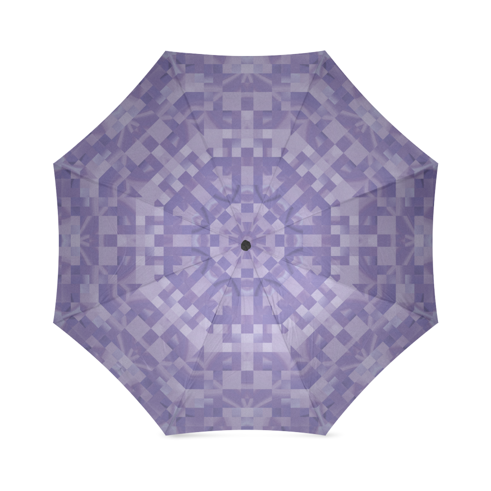 Beautiful Purple Mosaic Foldable Umbrella (Model U01)