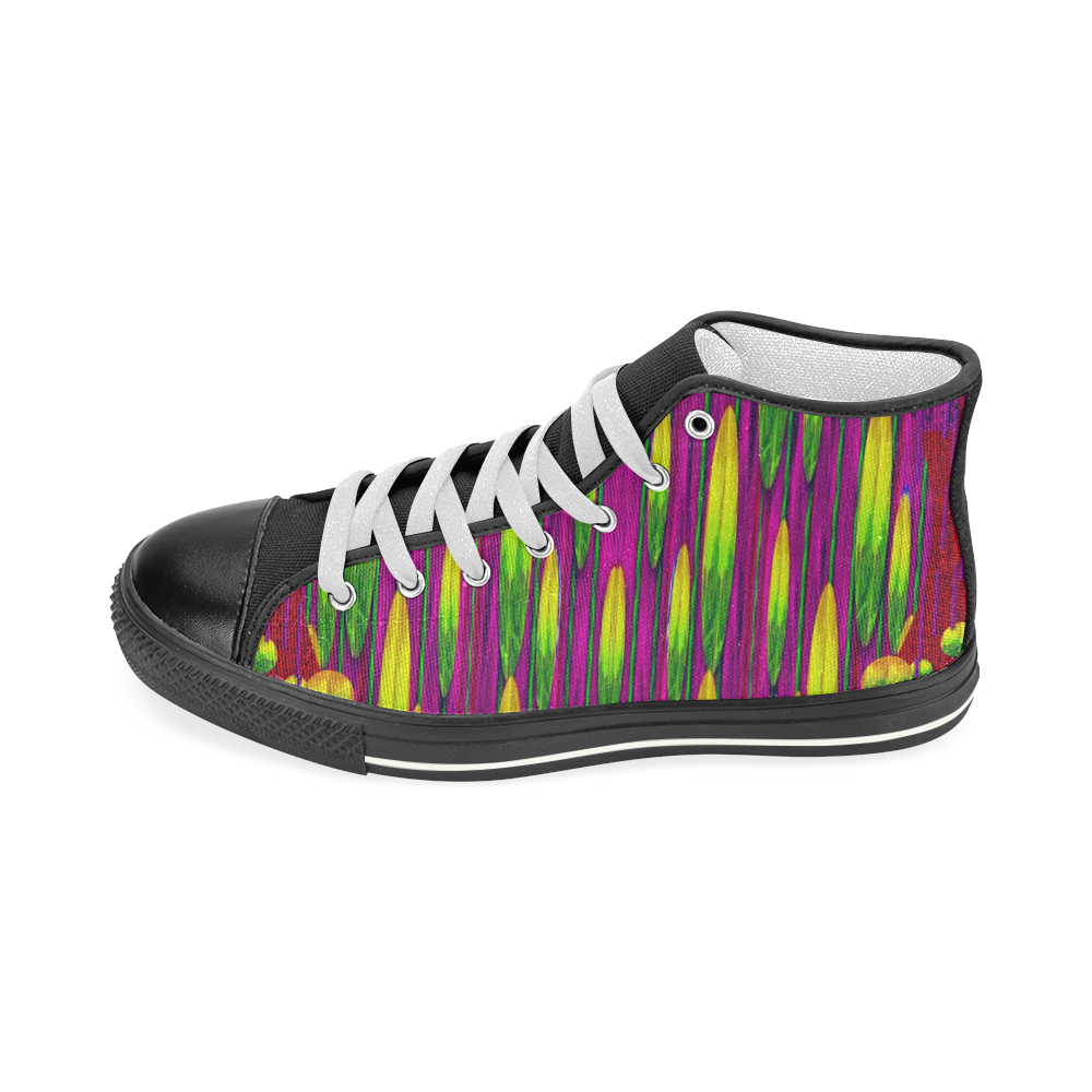 Tulips On Fire Women's Classic High Top Canvas Shoes (Model 017)
