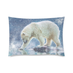 A polar bear at the water Custom Zippered Pillow Case 20"x30"(Twin Sides)