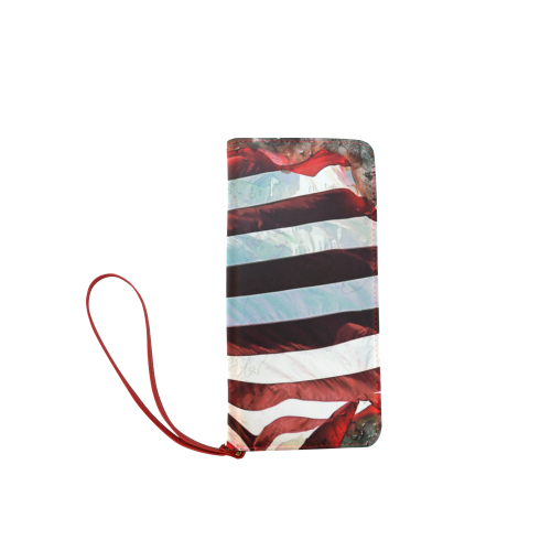 A abstract waving usa flag Women's Clutch Wallet (Model 1637)