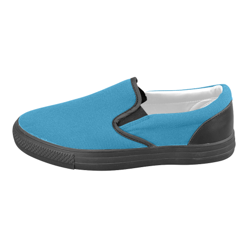 Methyl Blue Men's Unusual Slip-on Canvas Shoes (Model 019)