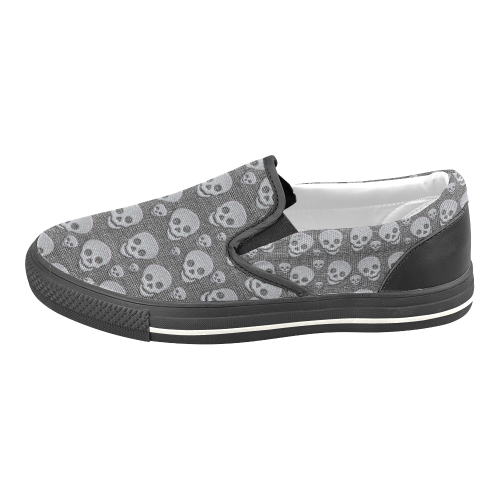 SKULLS EVOLUTION Men's Slip-on Canvas Shoes (Model 019)