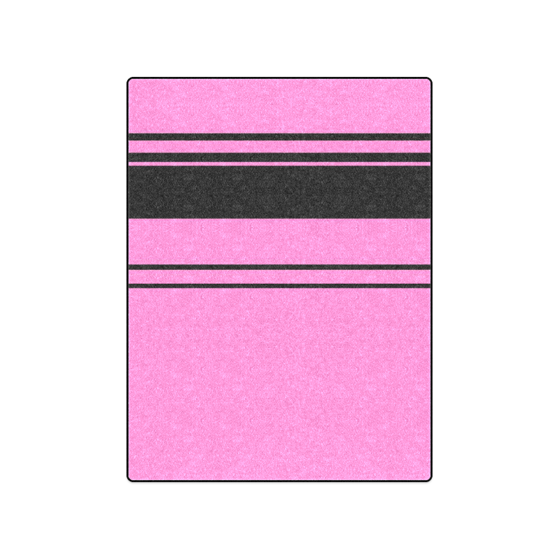 pink with black stripes 2 Blanket 50"x60"